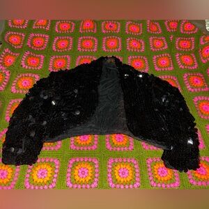 Crop top sequin jacket